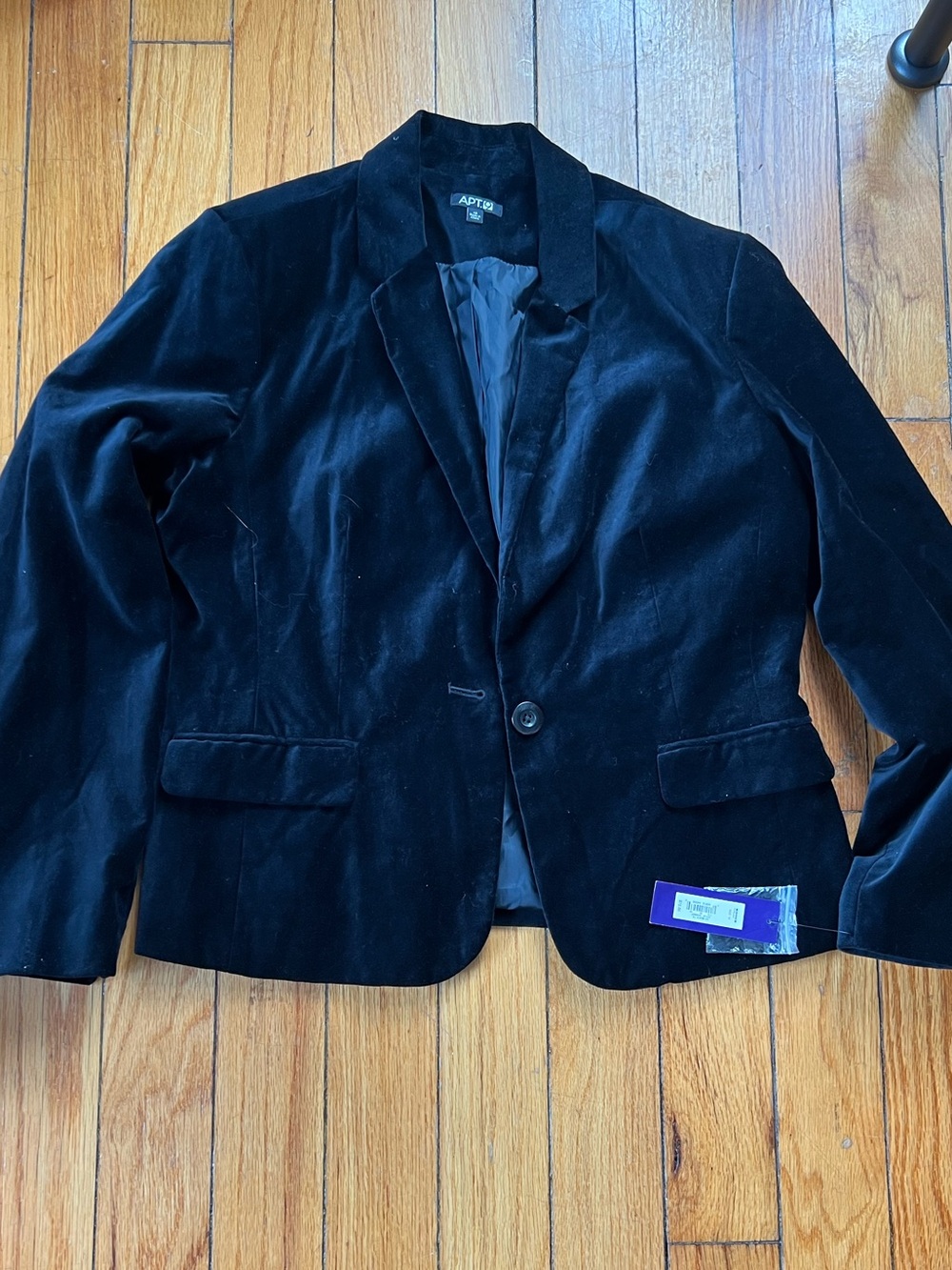 Kohl's Black Velvet Single-Button Blazer